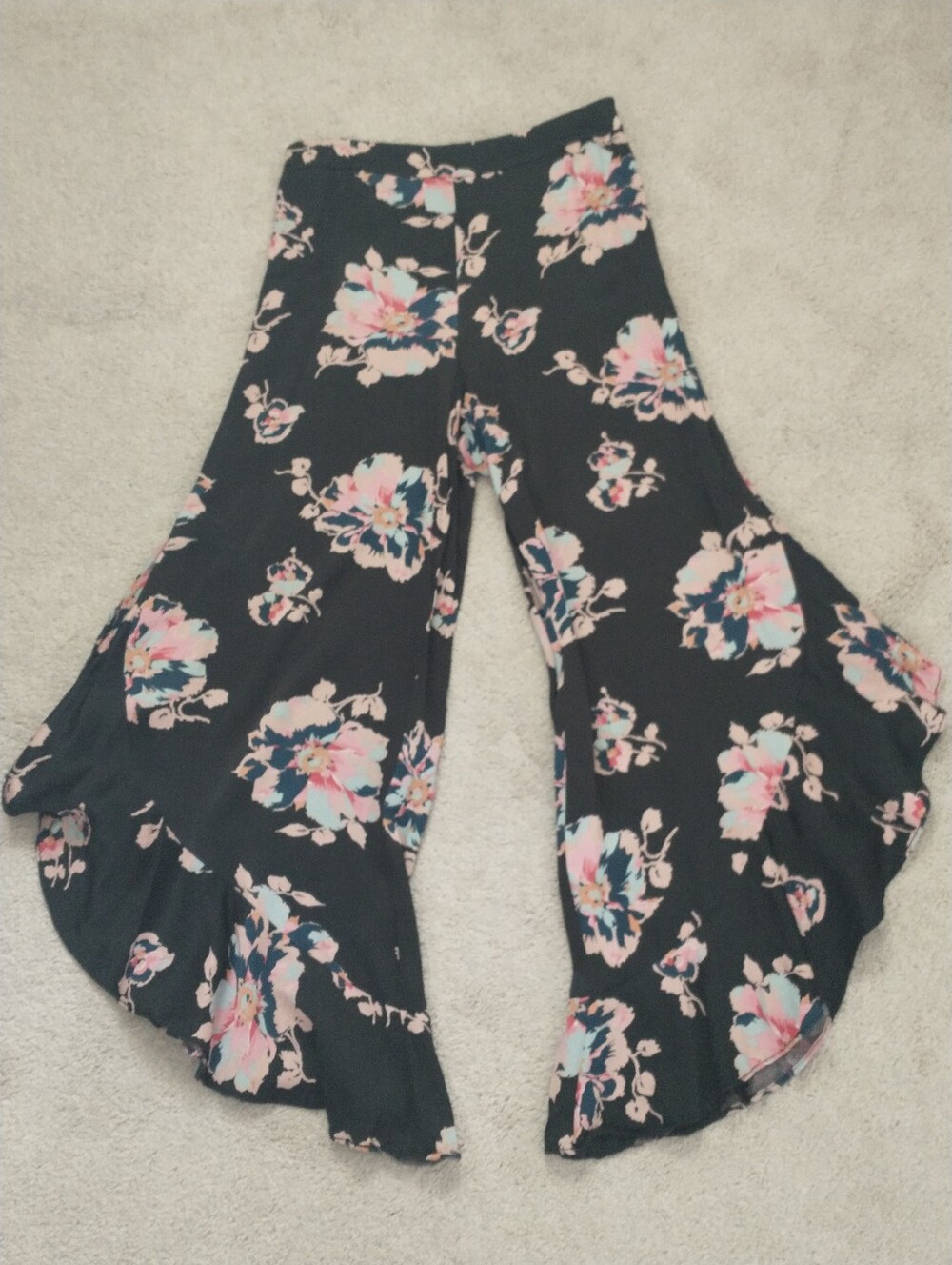 Anthropologie elecenses tansy Wide Leg Ruffled Pants Size 0